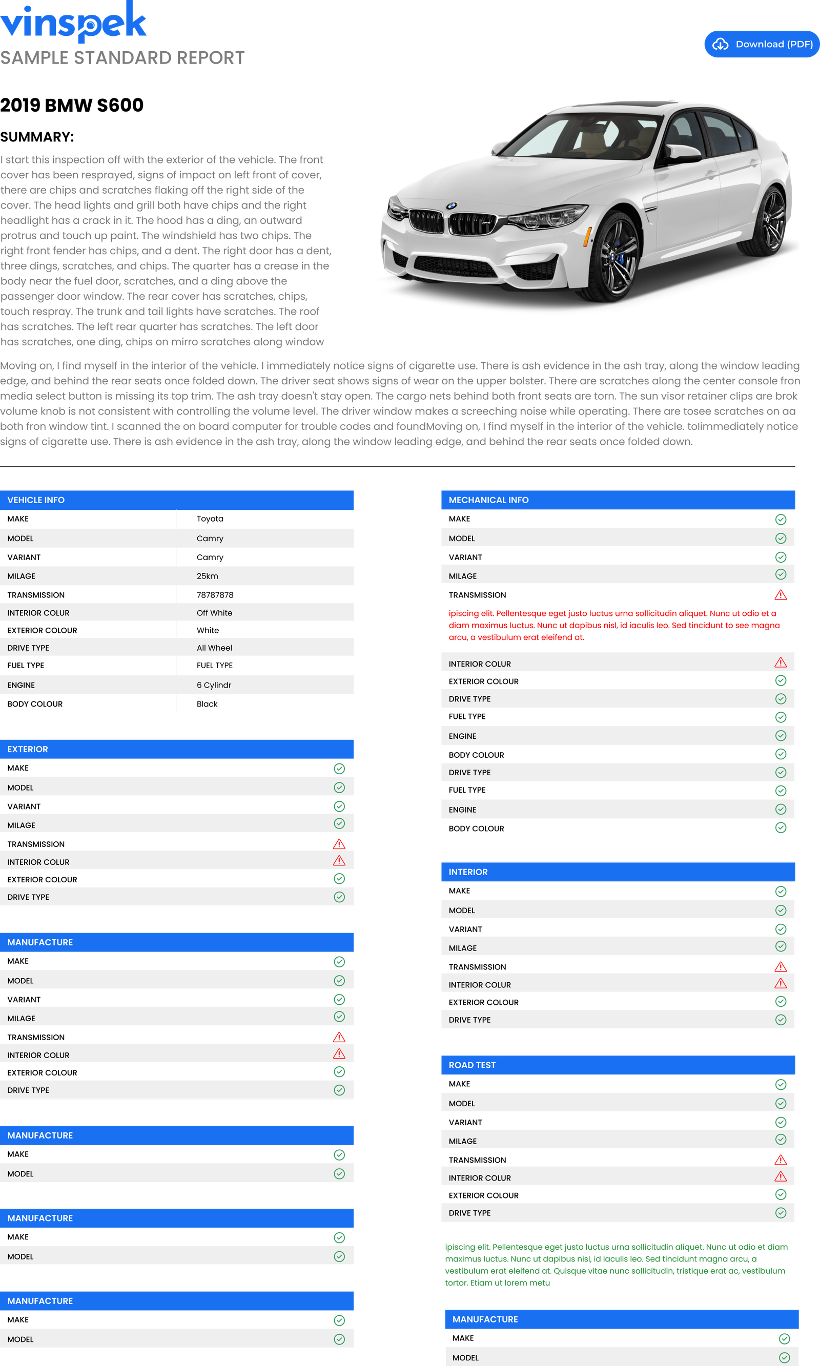 Sample Report not found.